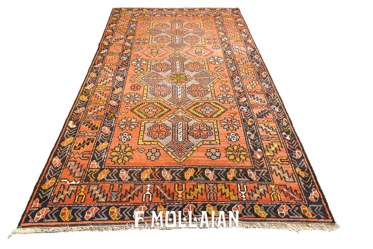 Antique Akstafa Caucasian Rug Red Color n°:9177